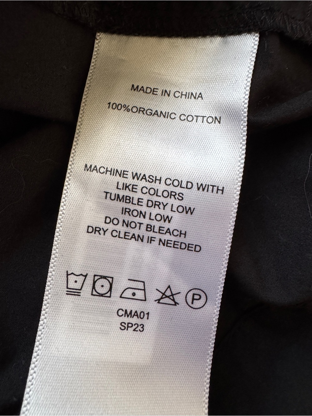 QUINCE black organic cotton maxi dress - XL - Picture 9 of 12